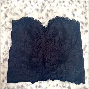 Tilly's Black Floral Tube Top